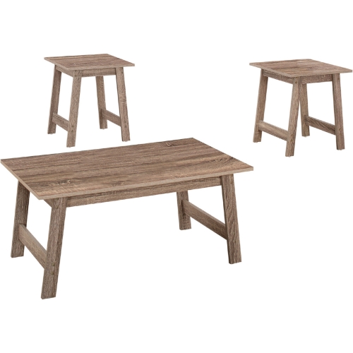 3 Piece Table Set - Coffee & 2 End Tables in Dark Taupe